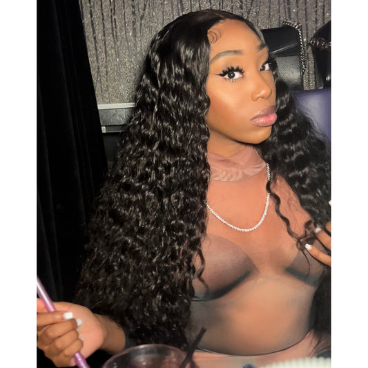 HD Closure Deep Wave Wig 250% - Queen's Kloset